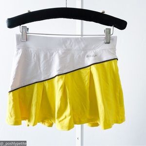 Bebe sport XS yellow mini tennis workout skirt